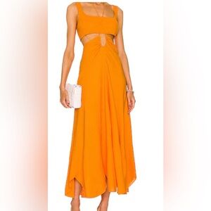 Cult Gaia Strapless Orange Dress